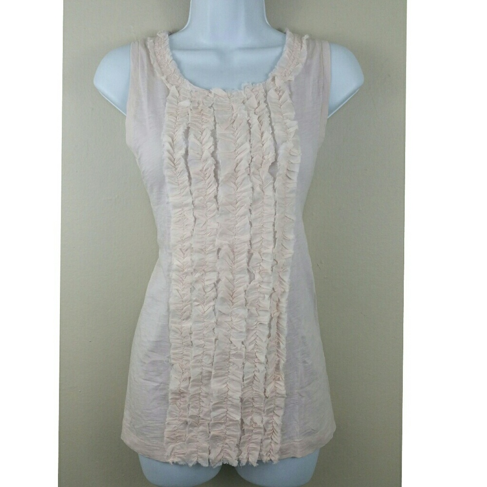 Nwt J.crew pale pink ruffle tank top